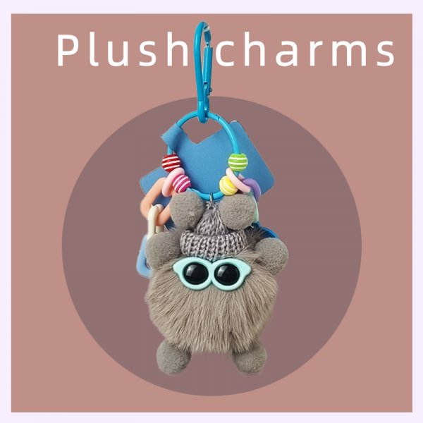 Gray plush elf accessory