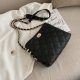 Black Soft Tote Bag Tote Shoulder Bucket Hundred Bags Large Capacity Shopping Bag